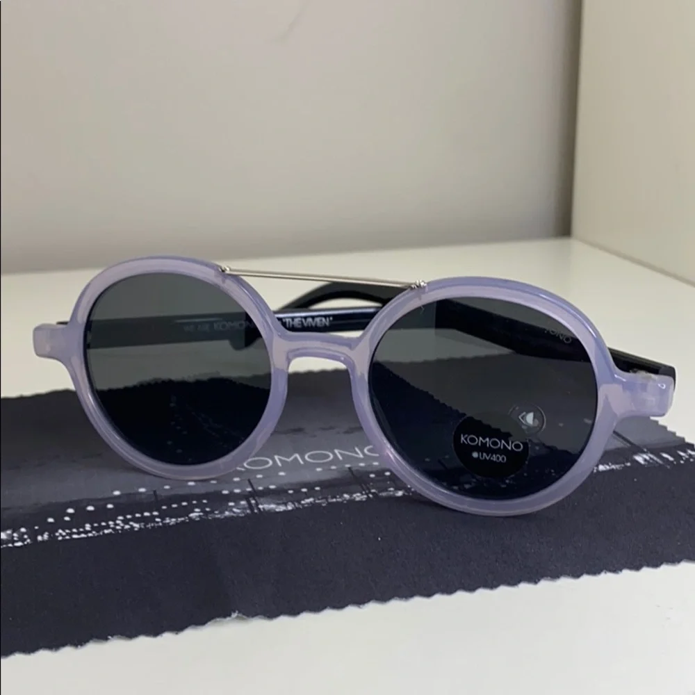 Komono Girl's Sunglasses Round Purple Black NEW